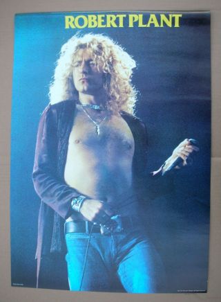 Led Zeppelin Rare Vintage Live Shot Robert Plant Poster Mid - Late 1970 