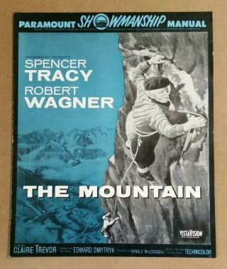 " The Mountain " Spencer Tracy Movie Pressbook,  1956