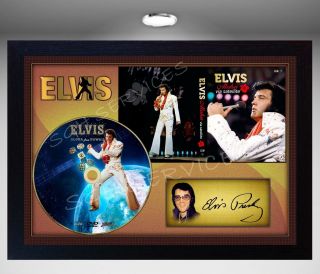 Elvis Presley Aloha From Hawaii Signed Framed Photo Cd Disc Perfect Gift 2
