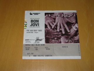 Bon Jovi - 1993 Uk Gig Ticket Stub (a)