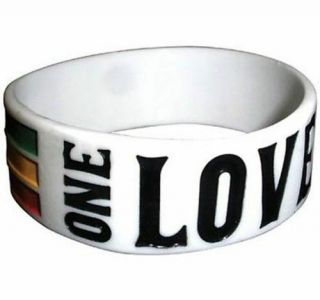 Authentic Bob Marley One Love Rasta Silicone Reggae Wristband