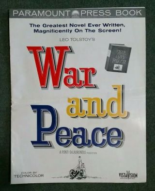 " War & Peace " Audrey Hepburn,  Henry Fonda Movie Pressbook,  1956
