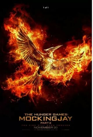 Hunger Games Mockingjay Part 2 Movie Theater Poster 27x40 Adv A Ds
