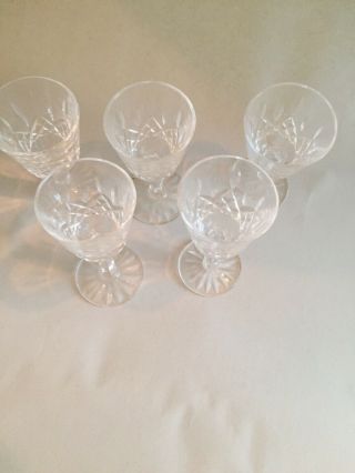 Set of 5 Waterford Crystal Lismore Small Liquer Cocktail/Cordial Glasses 2