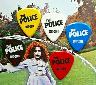 Police (5) Andy Summers 2007 - 2008 Reunion Tour Guitar Picks