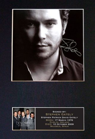 Stephen Gately Boyzone Signed Mounted Autograph Photo Prints A4 89
