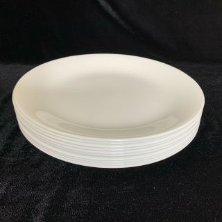 Set Of 10 Corning Corelle 8 1/2 Inch Luncheon Lunch Plates Winter Frost White
