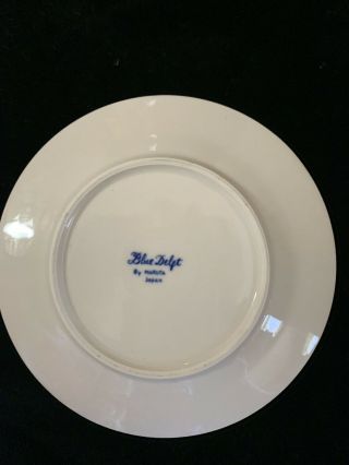 8 VINTAGE BLUE DELFT BY MARUTA BLUE /IVORY 6 1/4” Small Plate Made In Japan 2
