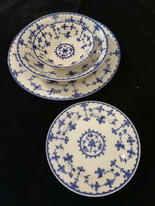 8 VINTAGE BLUE DELFT BY MARUTA BLUE /IVORY 6 1/4” Small Plate Made In Japan 4