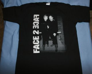 Billy Joel & Elton John Face 2 Face Concert Tour T - Shirt Sz Xl Black Music Shirt