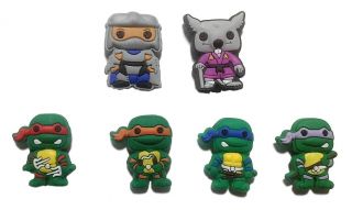 Teenage Mutant Ninja Turtles Characters 1 " Tall Set Of 6 Mini Pvc Magnets