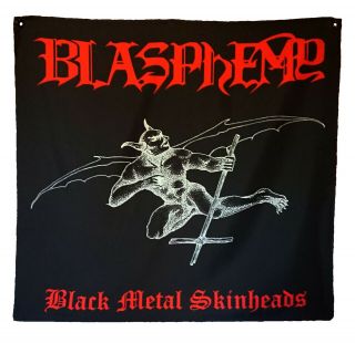 Blasphemy Bms Textile Poster Flag.  Black Metal.  Revenge.  Archgoat.  Conqueror.