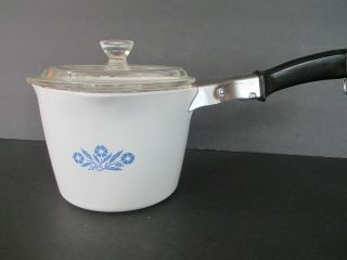 Corning Ware Cornflower Blue 1 Quart Saucemaker P - 55 - B Handle Sauce Pan Pot Lid