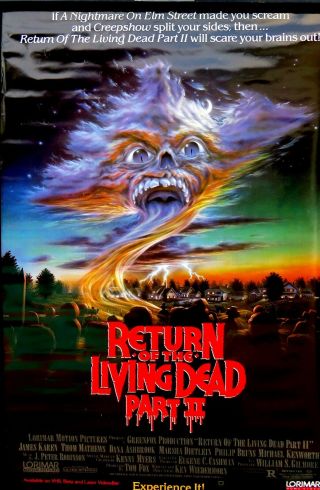 Vintage Movie/video Poster - - - - - Return Of The Living Dead