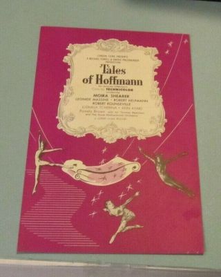 1951 The Tales Of Hoffman Opera Film Movie Flier Moira Shearer Leonide Massine