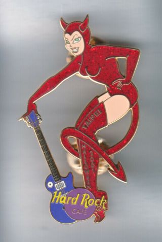 Hard Rock Cafe Pin: Taipei 2001 Halloween Devil Girl Le750