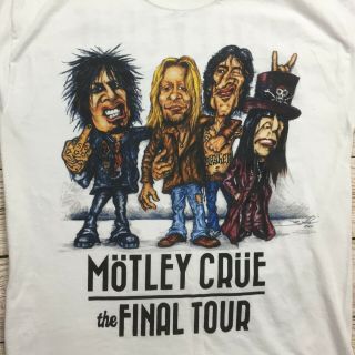 Motley Crue The Final Tour 2015 Concert Short Sleeve T Shirt Sz Large