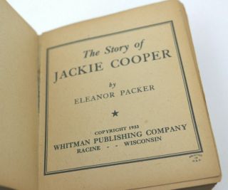 Vintage 1933 Jackie Cooper Of Skippy And Spooky The Big Little Book 714 4
