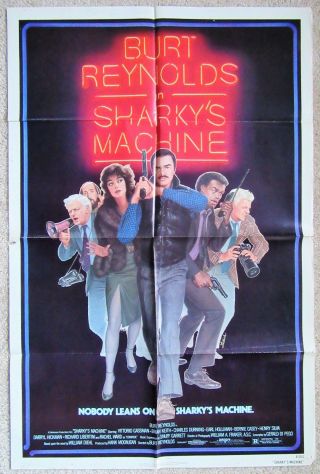 Sharkys Machine 1981 1sht Movie Poster Fld Burt Reynolds Vg