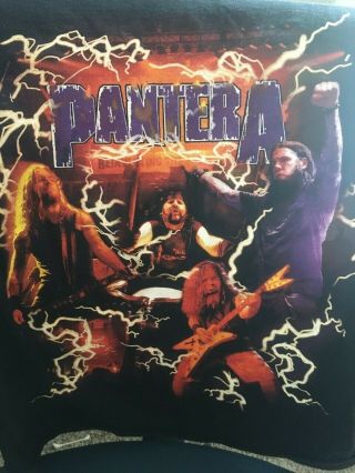 Vintage Pantera 2001 Reinventing The Steel Tour T - Shirt Dimebag Darrell Size L