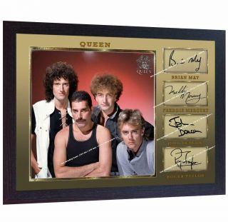Freddie Mercury Queen Framed Photo Reprint Reprint Poster Signed 15