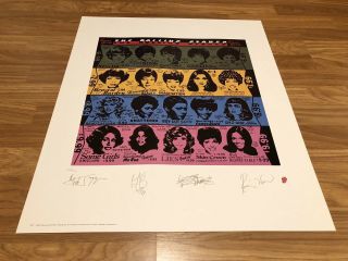 The Rolling Stones Some Girls Limited Edition Plate Signed Lithograph 2132/5000