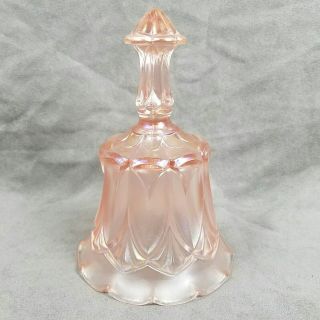 Fenton Iridescent Pink Art Glass Bell 7 " Collectible