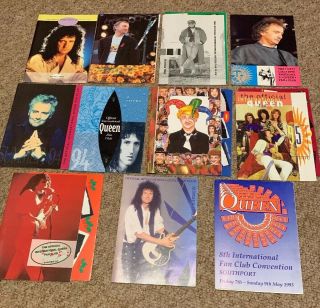 Official International Queen Fan Club - 10 Magazines 1992 - 1996