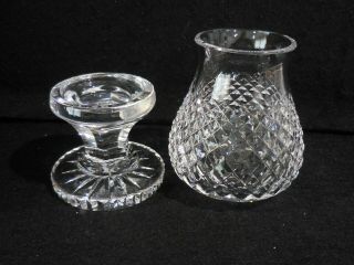 Waterford Crystal 2 piece Alana Hurricane Votive Candle Holder 3