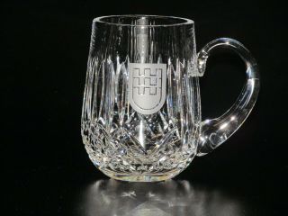 14 Oz Tankard Gift Ware By Waterford Crystal Height: 4 1/2 In