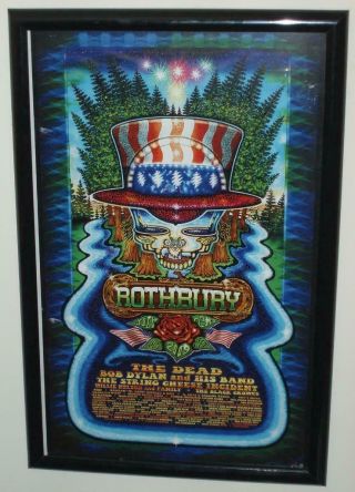 Rothbury Festival July 2 - 5,  2009 Poster Framed 14x22 The Dead Bob Dylan