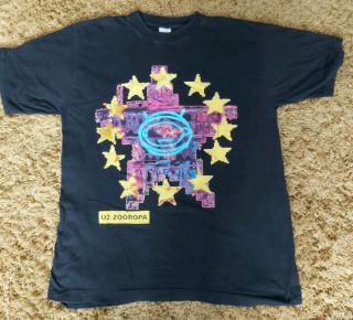 Vintage U2 Zooropa Tour T Shirt 1993 90 