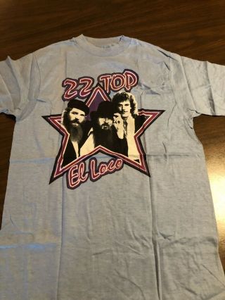 Rare Zz Top El Loco 1982 Concert T - Shirt Unworn Size Small