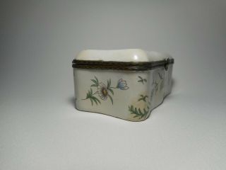 18th C.  Veuve Perrin French Faience Tin Glazed Hand Painted Hinged Dresser Box 6