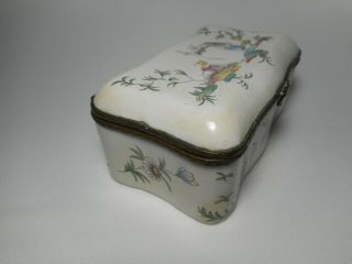 18th C.  Veuve Perrin French Faience Tin Glazed Hand Painted Hinged Dresser Box 8