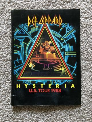Def Leppard Vintage 1988 Hysteria U.  S.  Tour Concert Program Book Booklet