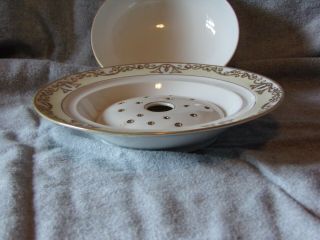 Noritake 175 Covered Butter Dish With Insert Pattern 16034 Christmas Ball REDUCE 2