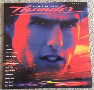 Tom Cruise Nascar Days Of Thunder 1990 Movie Soundtrack Poster Flat Rare In