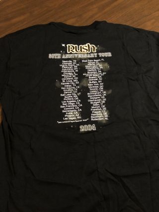 Rush 30th Anniversary 2004 Tour Shirt Size Large 3