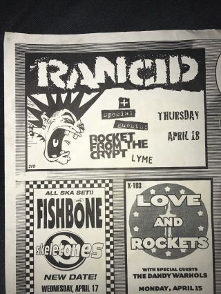 Rancid Punk Rock Concert Flyer