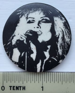 Vtg 1977 Og Blondie Debbie Harry 45mm Pin Badge Poser Punk Wave Pinback