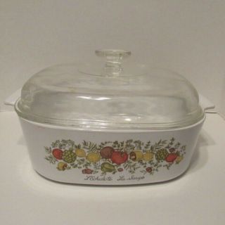 Corning Ware Spice Of Life A - 84 - B and A - 10 - B Casseroles w Dome Lid A - 12 - C 6
