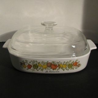 Corning Ware Spice Of Life A - 84 - B and A - 10 - B Casseroles w Dome Lid A - 12 - C 8