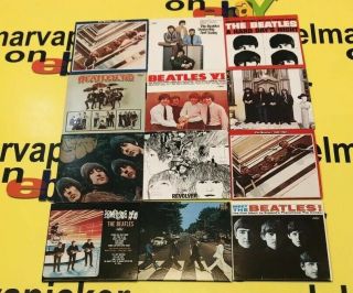 Beatles Miniature Album Covers Set Of 12 Revolver Abbey Road Rubber Soul More