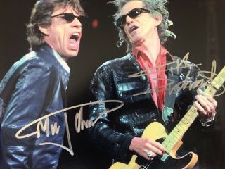 Mick Jagger Keith Richards Rolling Stones Signed Picture 2