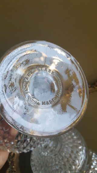 Vintage Clear Indiana Glass Covered Candy Dish 11.  5 