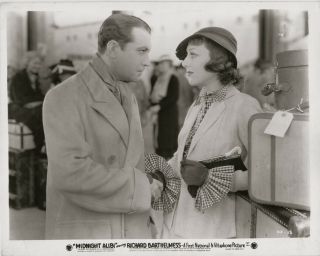 Ann Dvorak,  Richard Barthelmess 1934 Scene Still.  Midnight Alibi