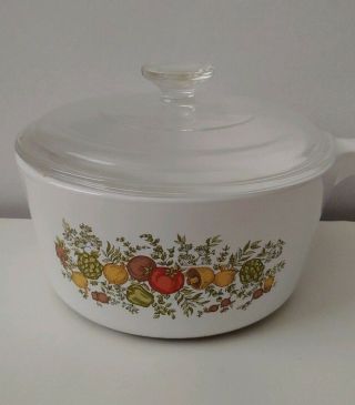 Corning Ware Range Toppers Spice Of Life N 2 1/2 - B 2.  5qt Pan Pot Vintage W Lid