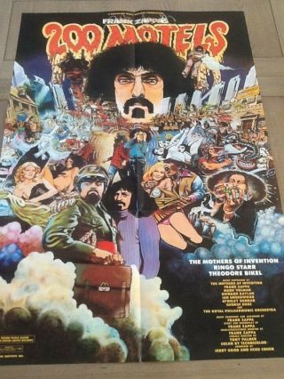 Frank Zappa 33 " X 22 " Large Movie Poster " 200 Motels " In