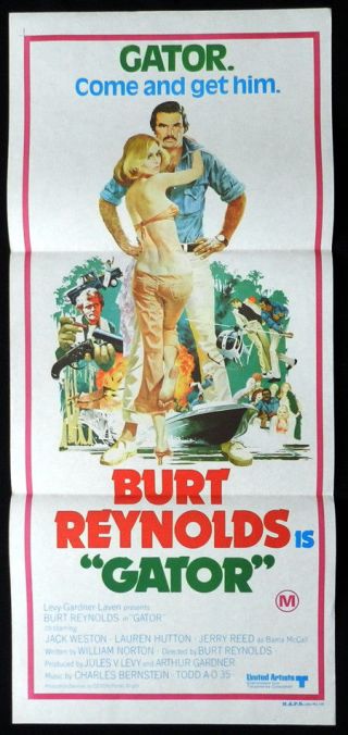 Gator Burt Reynolds Lauren Hutton Jerry Reed Daybill Movie Poster